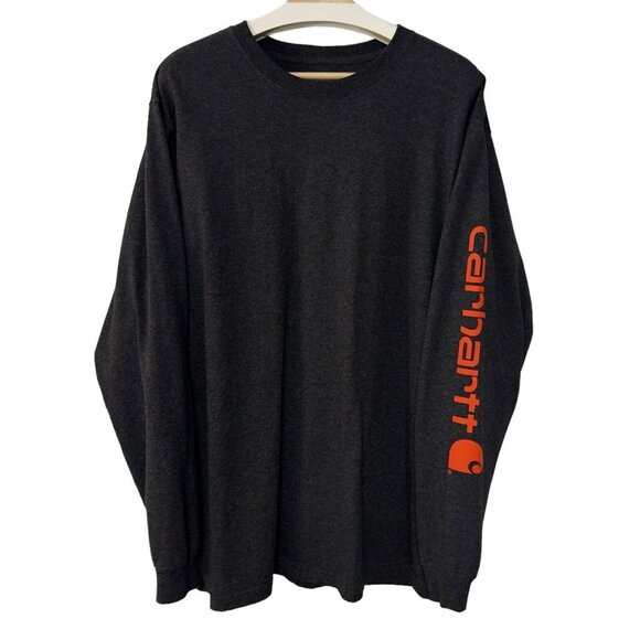 Carhartt Loose Fit Heavyweight Long-Sleeve Logo Graphic T-Shirt Large Tall - Picture 3 of 10
